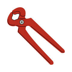 End Cutting Plier Icon, Perfect for the design and illustration of carpentry tools, work tools, building shops, and mechanical equipment