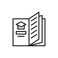 Thesis outline icons, minimalist vector illustration ,simple transparent graphic element .Isolated on white background