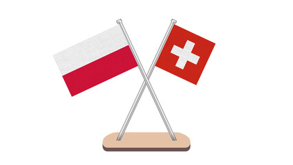 Switzerland Poland Flag