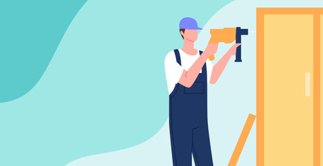 illustration of Furniture assembly