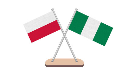 Nigeria Poland Flag.