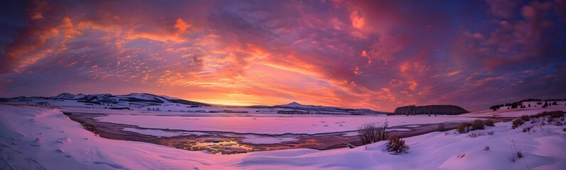Fototapeta premium Sunset panorama. 