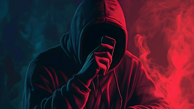 A scenario where a scammer calls from an unknown number, pretending to be someone else to commit fraud or steal personal information.