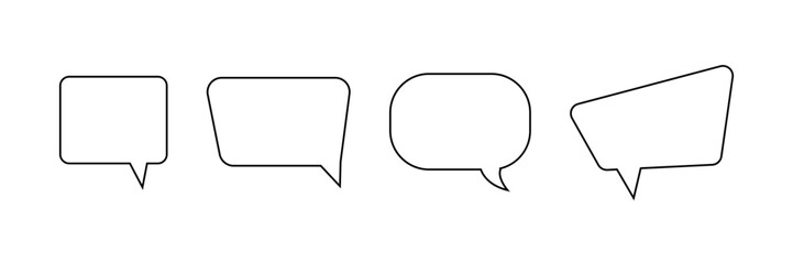 Doodle blank speech bubbles. Vector EPS10