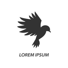 Vector silhouette bird logo. Vector EPS10