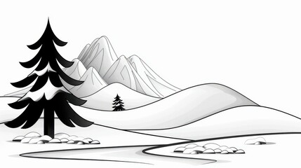 Explore a bold pine tree standing tall against a breathtaking mountain view, showcasing natures vibrant beauty.