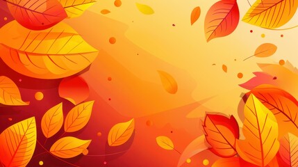 Dive into a vibrant autumn scene with modern illustrations showcasing warm colors and rich leaves, ideal for home decor.