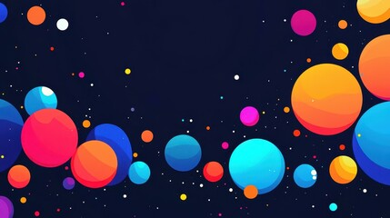 Fototapeta premium Transform your projects with this vibrant design of colorful particles, perfect for promotions and creative works.