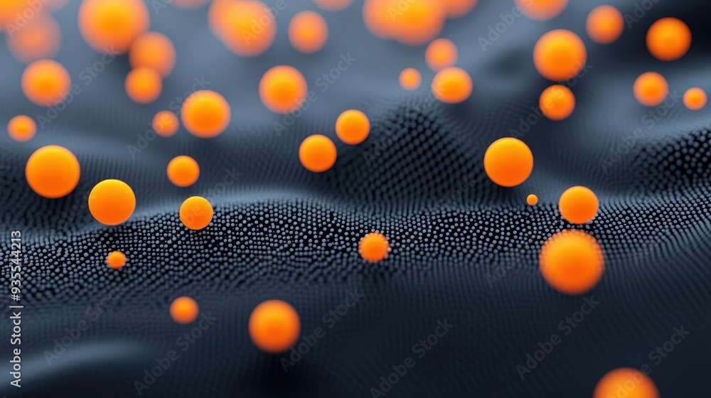 Poster dive into a stunning fractal design of black and orange, with vivid patterns that mesmerize and capt