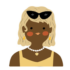 fashionable woman character flat illustration