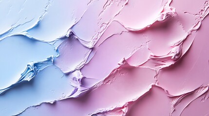 Obraz premium composition of smears of creamy texture on pastel background : Generative AI