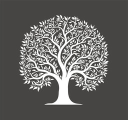 Tree silhouette icon template design vector image