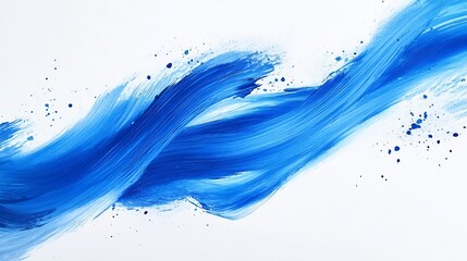 blue brush strokes watercolor abstract background : Generative AI