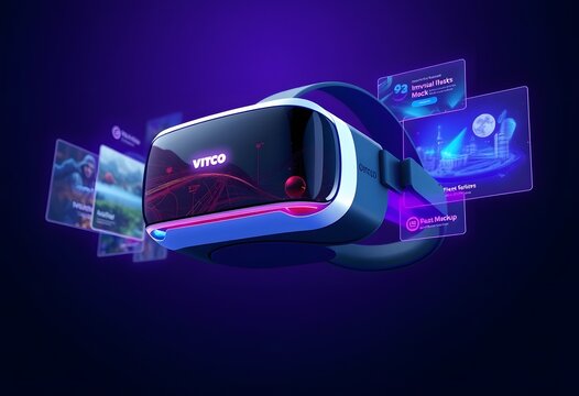 Floating Virtual Reality Headset with Immersive 3D Interface