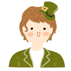 fashionable woman character flat illustration