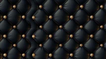 A seamless pattern with luxury black / blue leather upholstery texture. 