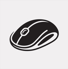 wireless mouse line Vector silhouette illustration icon on a white background