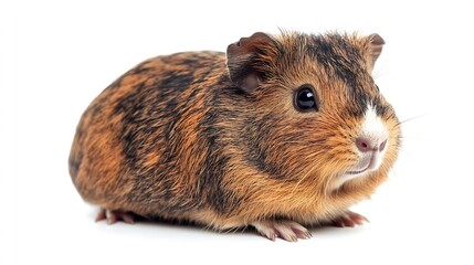 Guinea pig isolated on white : Generative AI