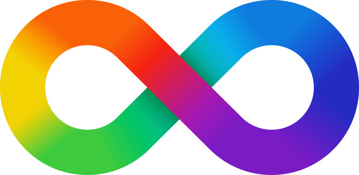Rainbow Gradient Infinity Symbol
