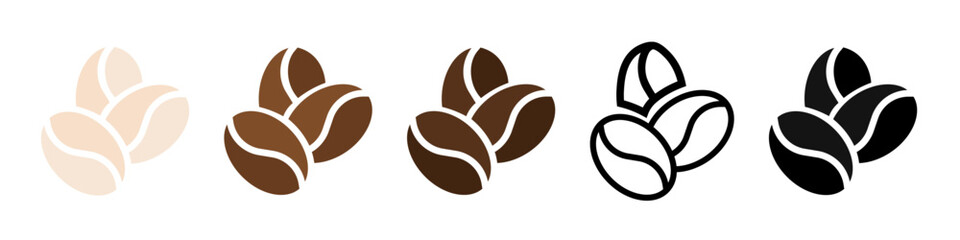 Flat coffee beans vector design. Caffeine sign