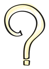 PNG question mark, simple line icon in transparent background
