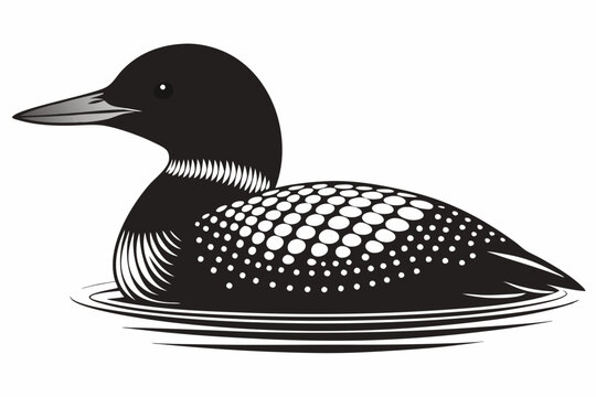 recommend clip art: Loon silhouette vector illustration