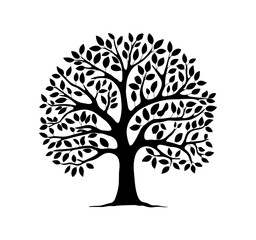 Tree silhouette icon template design vector image
