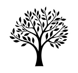 Tree silhouette icon template design vector image