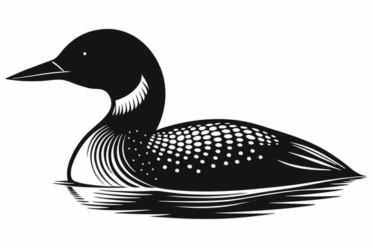 recommend clip art: Loon silhouette vector illustration