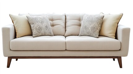 Fototapeta premium Front View of Furniture: Detailed Illustration Featuring a Piece of Furniture Displayed from the Front Side, Isolated Without Background to Emphasize Design and Features.