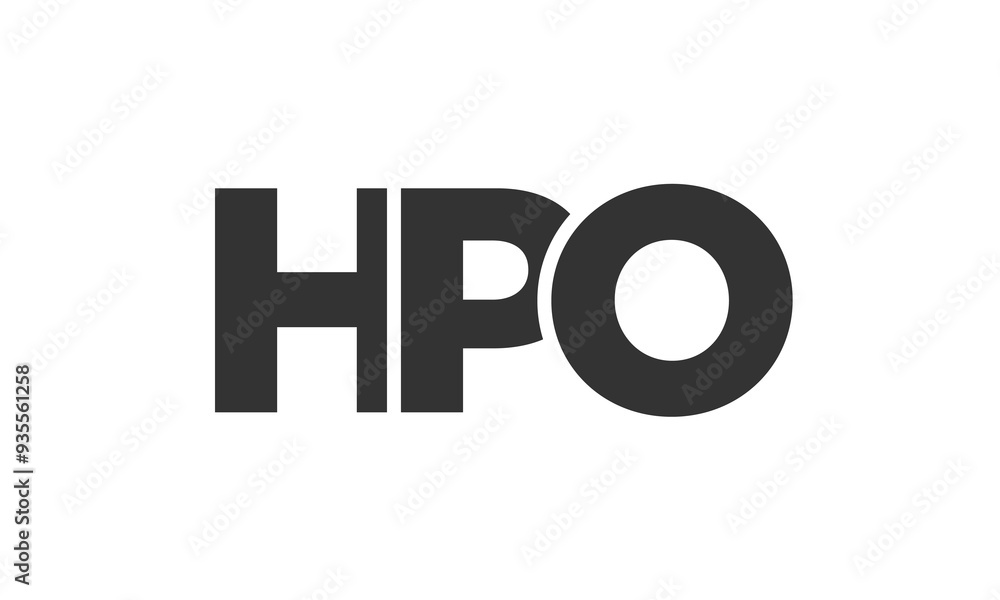 Fototapete hpo logo design template with strong and modern bold text. initial based vector logotype featuring s