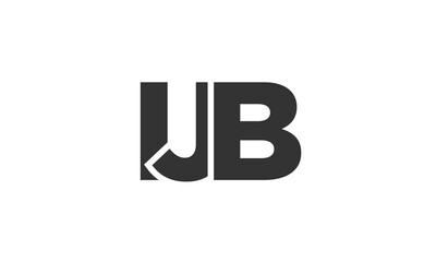 IJB logo design template with strong and modern bold text. Initial based vector logotype featuring simple and minimal typography. Trendy company identity.