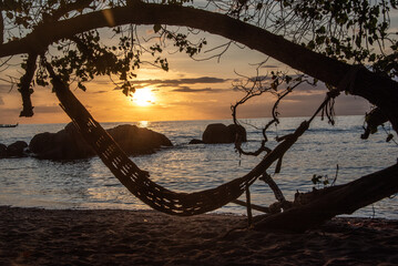 sunset on the beach