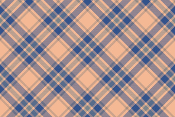 Tartan plaid background, diagonal check seamless pattern. Vector fabric texture for textile print, wrapping paper, gift card, wallpaper.