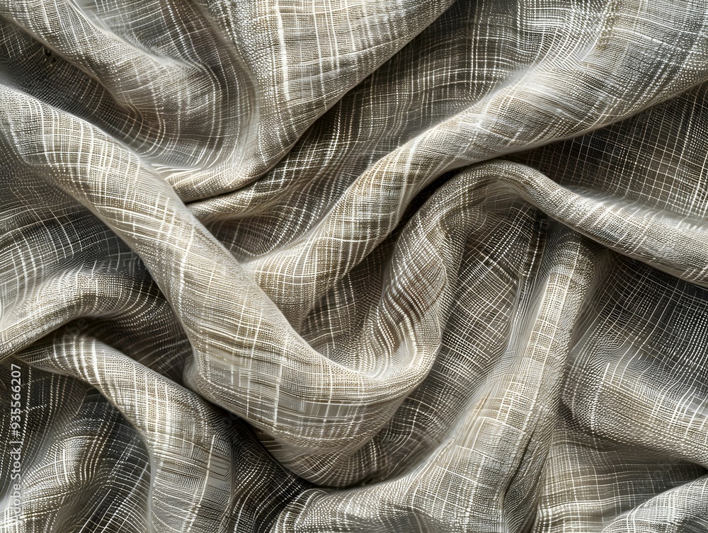 Poster elegant textured fabric drapes gracefully in soft natural light showcasing intricate patterns and su
