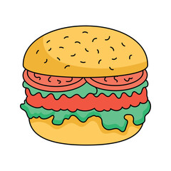 An amazing icon of hamburger, ready for premium use