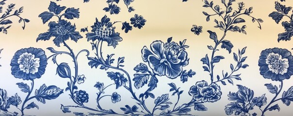 Blue and White Floral Pattern, Fabric , Pattern , Texture , Vintage