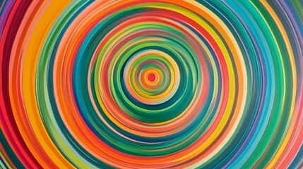 Concentric Circles of Color, digital art, abstract, colorful, circles