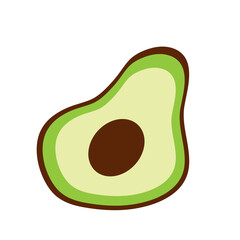 Fruit doodle, Colorful fruit doodle vector, Cute hand drawn fruit, Hand drawn avocado Hand drawn avocado vector