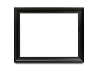 Black picture frame transparent png
