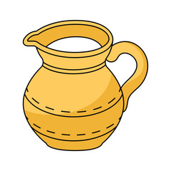 Rustic milk jug vector design, perfect for dairy, farm, and country kitchen visuals