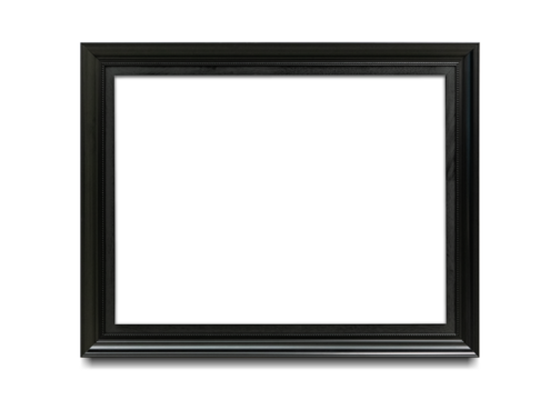 Black picture frame transparent png