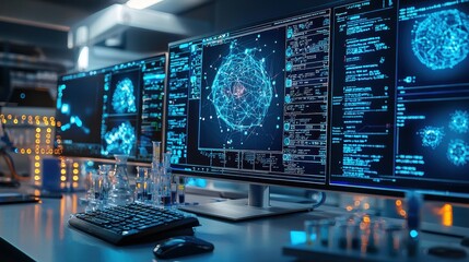 Obraz premium Digital process in a laboratory 