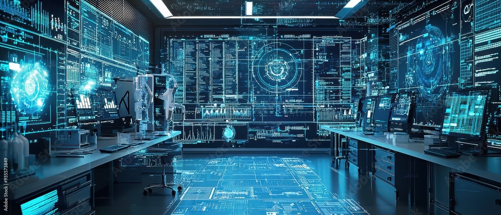 Poster digital process in a laboratory