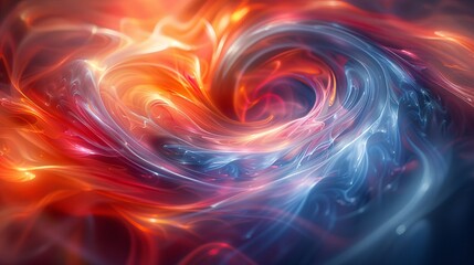 Obraz premium Luminous Abstract Organic Pattern with Swirling Streams of Light