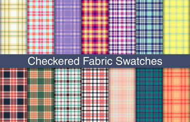 Trendy plaid bundles, textile design, checkered fabric pattern for shirt, dress, suit, wrapping paper print, invitation and gift card.