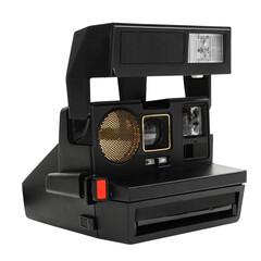 Retro instant camera png sticker, transparent background