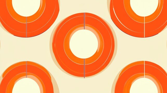 Orange Circle Pattern, abstract art, geometric, minimal, graphic design, orange, circle