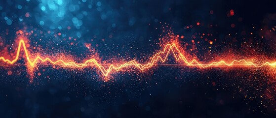 An artistic rendition of a human heartbeat 