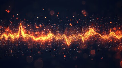 An artistic rendition of a human heartbeat 